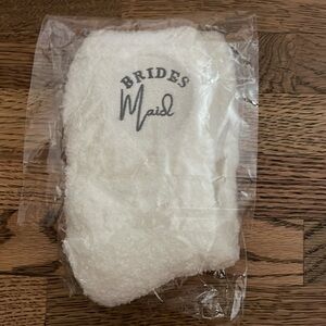 NIB Ivory / White Quarter Ankle Sherpa Bridesmaid Socks